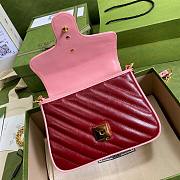 GUCCI GG MARMONT RED LEATHER MINI TOP HANDLE BAG 583571 SIZE 20 CM - 4