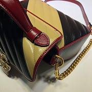 GUCCI GG MARMONT BLACK & YELLOW MINI TOP HANDLE BAG 583571 SIZE 20 CM - 6