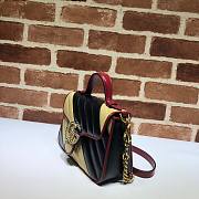 GUCCI GG MARMONT BLACK & YELLOW MINI TOP HANDLE BAG 583571 SIZE 20 CM - 4