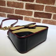 GUCCI GG MARMONT BLACK & YELLOW MINI TOP HANDLE BAG 583571 SIZE 20 CM - 3