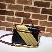 GUCCI GG MARMONT BLACK & YELLOW MINI TOP HANDLE BAG 583571 SIZE 20 CM - 2