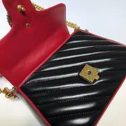 GUCCI GG MARMONT BLACK LEATHER MINI TOP HANDLE BAG 583571 SIZE 20 CM - 3