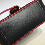 GUCCI GG MARMONT BLACK LEATHER MINI TOP HANDLE BAG 583571 SIZE 20 CM - 2