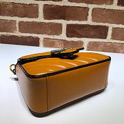 GUCCI GG MARMONT BROWN LEATHER MINI TOP HANDLE BAG 583571 SIZE 20 CM - 3