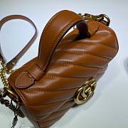GUCCI GG MARMONT FULL BROWN MINI TOP HANDLE BAG 583571 SIZE 20 CM - 5