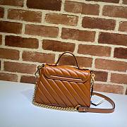 GUCCI GG MARMONT FULL BROWN MINI TOP HANDLE BAG 583571 SIZE 20 CM - 4