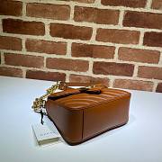 GUCCI GG MARMONT FULL BROWN MINI TOP HANDLE BAG 583571 SIZE 20 CM - 2