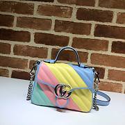 GUCCI GG MARMONT PASTEL COLOR MINI TOP HANDLE BAG 583571 SIZE 20 CM - 1