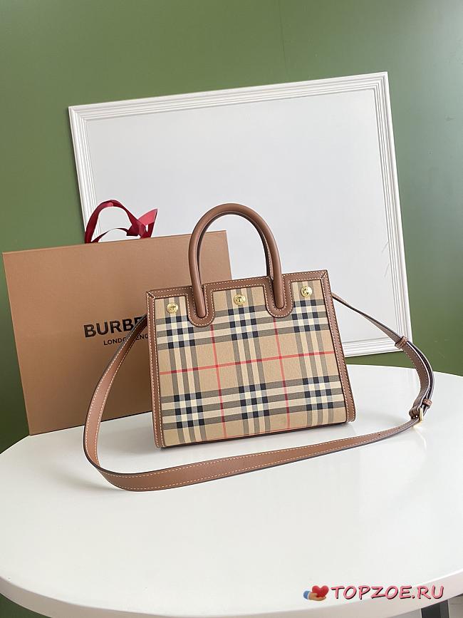 BURBERRY MINI VINTAGE TITLE BAG BEIGE 80252661 SIZE 26 CM - 1