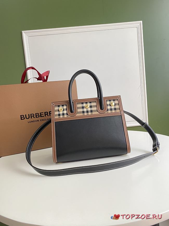 BURBERRY MINI VINTAGE TITLE BAG BLACK 80252661 SIZE 26 CM - 1