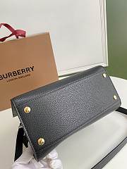 BURBERRY MINI LEATHER TWO-HANDLE TITLE BAG BLACK 80254721 SIZE 26 CM - 6