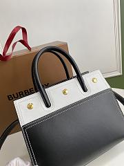 BURBERRY MINI TWO-HANDLE TITLE BAG BLACK & WHITE 80254721 SIZE 26 CM - 6