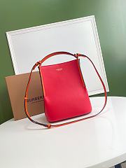 BURBERRY SMALL PEGGY BUCKET BAG RED 80268241 SIZE 21 x 16.5 x 25 CM - 1