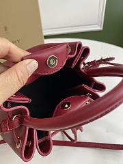 BURBERRY MONOGRAM RED BUCKET BAG 80265951 SIZE 16 x 15 x 17.5 CM - 5