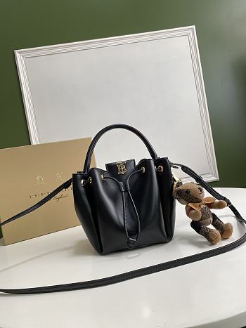 BURBERRY MONOGRAM BLACK BUCKET BAG 80265951 SIZE 16 x 15 x 17.5 CM