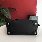CELINE MICRO LUGGAGE HANDBAG BLACK GRAIN LEATHER 189793 SIZE 27 CM - 3