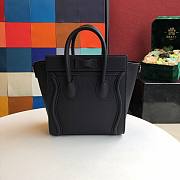  CELINE NANO LUGGAGE HANDBAG BLACK GRAIN LEATHER 189243 SIZE 20 CM - 5