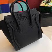  CELINE NANO LUGGAGE HANDBAG BLACK GRAIN LEATHER 189243 SIZE 20 CM - 3