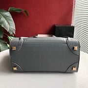 CELINE MICRO LUGGAGE HANDBAG GRAY GRAIN LEATHER 189793 SIZE 27 CM - 5