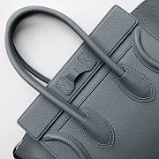 CELINE MICRO LUGGAGE HANDBAG GRAY GRAIN LEATHER 189793 SIZE 27 CM - 2