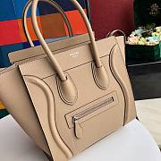 CELINE MICRO LUGGAGE HANDBAG BEIGE GRAIN LEATHER 189793 SIZE 27 CM - 6