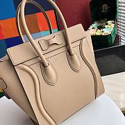 CELINE MICRO LUGGAGE HANDBAG BEIGE GRAIN LEATHER 189793 SIZE 27 CM - 5