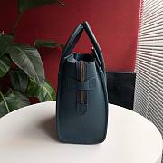 CELINE MICRO LUGGAGE HANDBAG PRUSSIAN BLUE GRAIN LEATHER 189793 SIZE 27 CM - 6