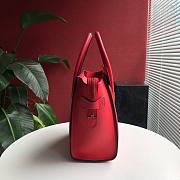 CELINE MICRO LUGGAGE HANDBAG RED GRAIN LEATHER 189793 SIZE 27 CM - 5