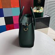 CELINE NANO LUGGAGE HANDBAG EMERALD GREEN GRAIN LEATHER 189243 SIZE 20 CM - 5