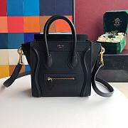 CELINE NANO LUGGAGE IN BLACK SMOOTH CALFSKIN 189243 SIZE 20 CM - TOPZOE.RU