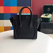 CELINE NANO LUGGAGE IN BLACK SMOOTH CALFSKIN 189243 SIZE 20 CM - 6