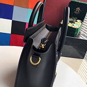 CELINE NANO LUGGAGE IN BLACK SMOOTH CALFSKIN 189243 SIZE 20 CM - 4
