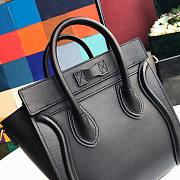 CELINE NANO LUGGAGE IN BLACK SMOOTH CALFSKIN 189243 SIZE 20 CM - 2