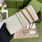 GUCCI JACKIE 1961 WHITE CHAIN WALLET 652681 SIZE 19 x 10 x 3.5 CM - 3