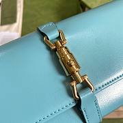 GUCCI JACKIE 1961 LIGHT BLUE CHAIN WALLET 652681 SIZE 19 x 10 x 3.5 CM - 4