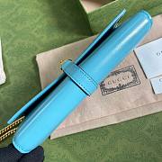 GUCCI JACKIE 1961 LIGHT BLUE CHAIN WALLET 652681 SIZE 19 x 10 x 3.5 CM - 5