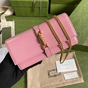 GUCCI JACKIE 1961 LIGHT PINK CHAIN WALLET 652681 SIZE 19 x 10 x 3.5 CM - 4