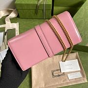 GUCCI JACKIE 1961 LIGHT PINK CHAIN WALLET 652681 SIZE 19 x 10 x 3.5 CM - 3