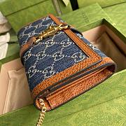 GUCCI JACKIE 1961 GG DENIM CHAIN WALLET 652681 SIZE 19 x 10 x 3.5 CM - 5