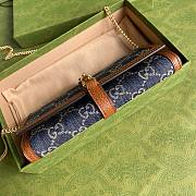 GUCCI JACKIE 1961 GG DENIM CHAIN WALLET 652681 SIZE 19 x 10 x 3.5 CM - 4