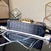 LV PATITE MALLE CROCODILE BOX BAG BLACK M40273 SIZE 19 x 11.5 x 5 CM - 6