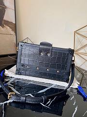 LV PATITE MALLE CROCODILE BOX BAG BLACK M40273 SIZE 19 x 11.5 x 5 CM - 4