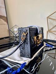 LV PATITE MALLE CROCODILE BOX BAG BLACK M40273 SIZE 19 x 11.5 x 5 CM - 3