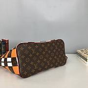 LV NEVERFUL MM WOVEN PINK/ORANGE M40993 SIZE 32 x 29 x 17 CM - 3