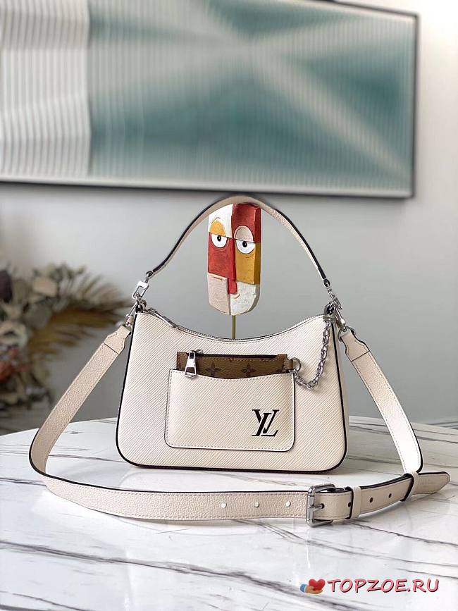 LV MARELLE EPI LEATHER WHITE M80688 SIZE 25 x 15 x 8 CM - 1