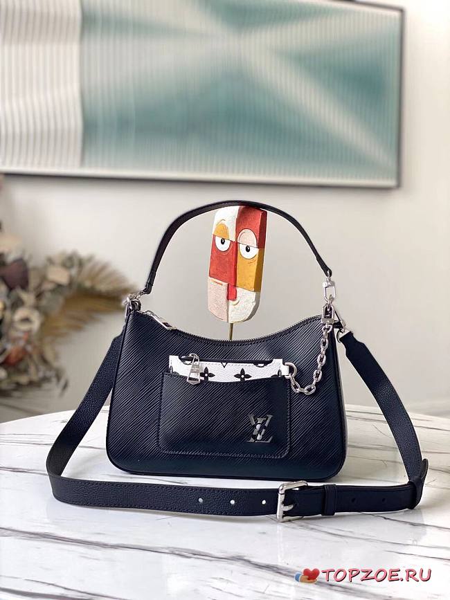 LV MARELLE EPI LEATHER BLACK M80688 SIZE 25 x 15 x 8 CM - 1