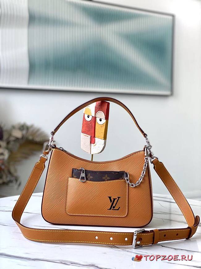 LV MARELLE EPI LEATHER BROWN M80688 SIZE 25 x 15 x 8 CM - 1