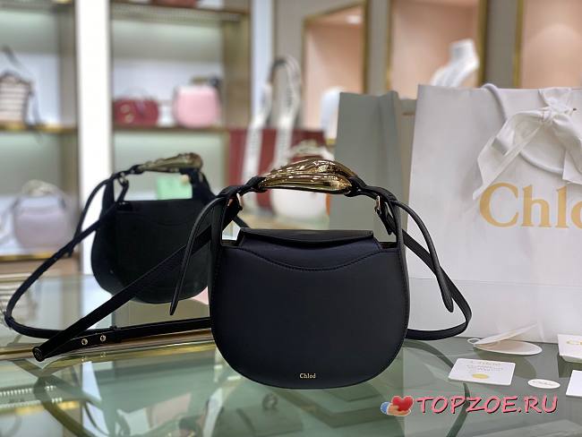 CHLOE KISS SMALL PURSE BLACK CHC21A SIZE 20 x 26 x 8 CM - 1