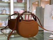 CHLOE KISS SMALL PURSE BROWN CHC21A SIZE 20 x 26 x 8 CM - 5