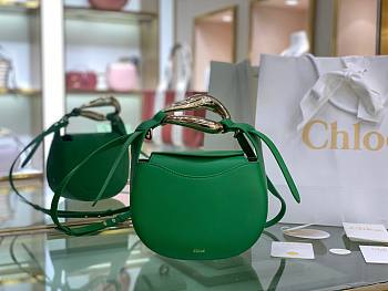 CHLOE KISS SMALL PURSE GREEN CHC21A SIZE 20 x 26 x 8 CM